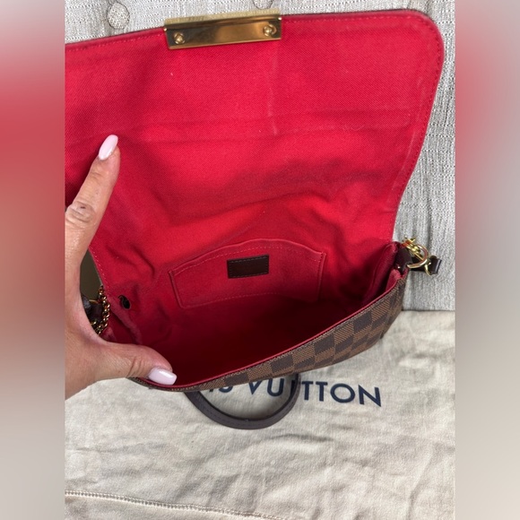 LOUIS VUITTON Favorite MM 2way Hand chain shoulder bag  Damier Ebene Used - Picture 9 of 13